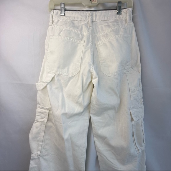 Wild Fable Women’s Size 0 White Wide Leg Cargo Jeans - Picture 2 of 16